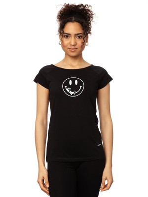 Smiley Cap Sleeve black from FellHerz T-Shirts - bio, fair & vegan