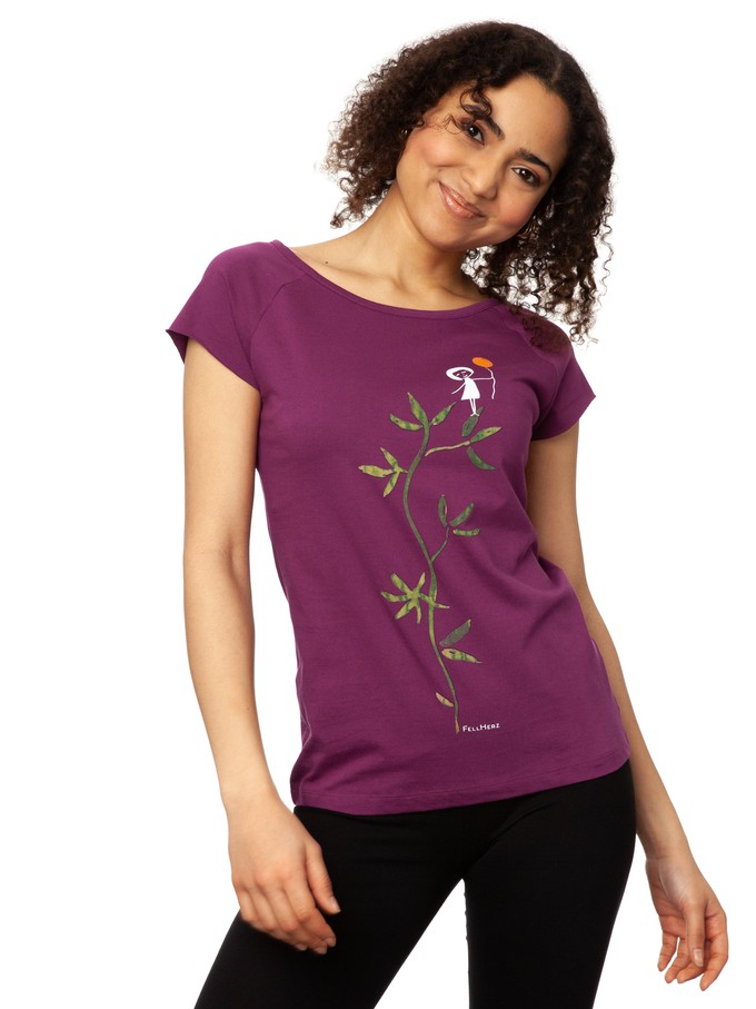 Astmädchen Cap Sleeve berry from FellHerz T-Shirts - bio, fair & vegan