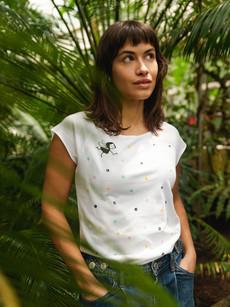 Konfettimädchen Cap Sleeve white via FellHerz T-Shirts - bio, fair & vegan