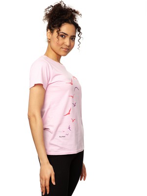 Möwenflug T-Shirt rosa from FellHerz T-Shirts - bio, fair & vegan