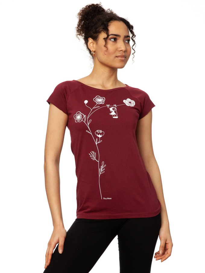 Schaukelmädchen Cap Sleeve ruby from FellHerz T-Shirts - bio, fair & vegan