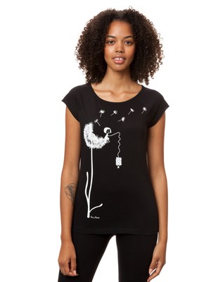 Pusteblume Cap Sleeve black from FellHerz T-Shirts - bio, fair & vegan