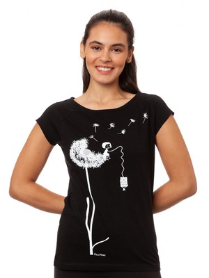 Pusteblume Cap Sleeve black from FellHerz T-Shirts - bio, fair & vegan
