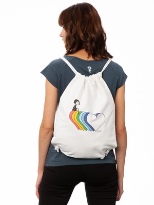 Rainbow Turnbeutel white from FellHerz T-Shirts - bio, fair & vegan