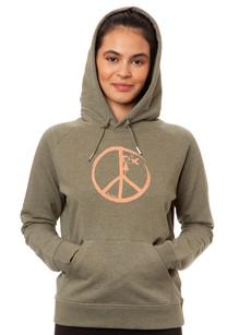 Peace Hoodie heather khaki via FellHerz T-Shirts - bio, fair & vegan