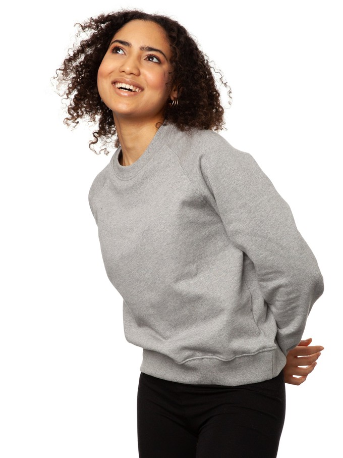 Raglan Sweater grey melange from FellHerz T-Shirts - bio, fair & vegan