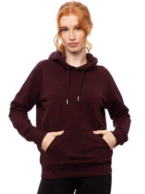 Hoodie Heather Grape Red from FellHerz T-Shirts - bio, fair & vegan
