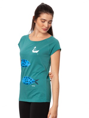 La Capitana Cap Sleeve jungel green from FellHerz T-Shirts - bio, fair & vegan