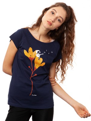Gitarrenmädchen Cap Sleeve midnight from FellHerz T-Shirts - bio, fair & vegan Gitarrenmädchen Cap Sleeve midnight from FellHerz T-Shirts - bio, fair & vegan