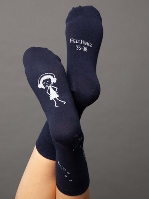 6er Pack Socken mit Bio-Baumwolle Mix Anker midnight und schwarz from FellHerz T-Shirts - bio, fair & vegan