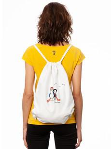 Möwen-Liebe Turnbeutel white via FellHerz T-Shirts - bio, fair & vegan