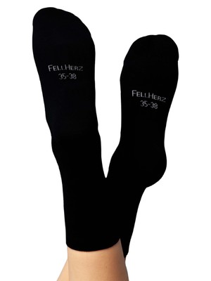 Warme Kuschel-Socken mit Bio-Baumwolle schwarz from FellHerz T-Shirts - bio, fair & vegan