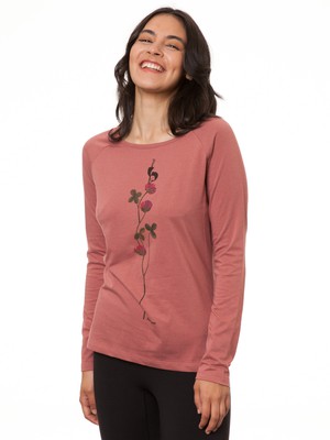 Raglan Longsleeve Glücksklee canyan rose from FellHerz T-Shirts - bio, fair & vegan Raglan Longsleeve Glücksklee canyan rose from FellHerz T-Shirts - bio, fair & vegan