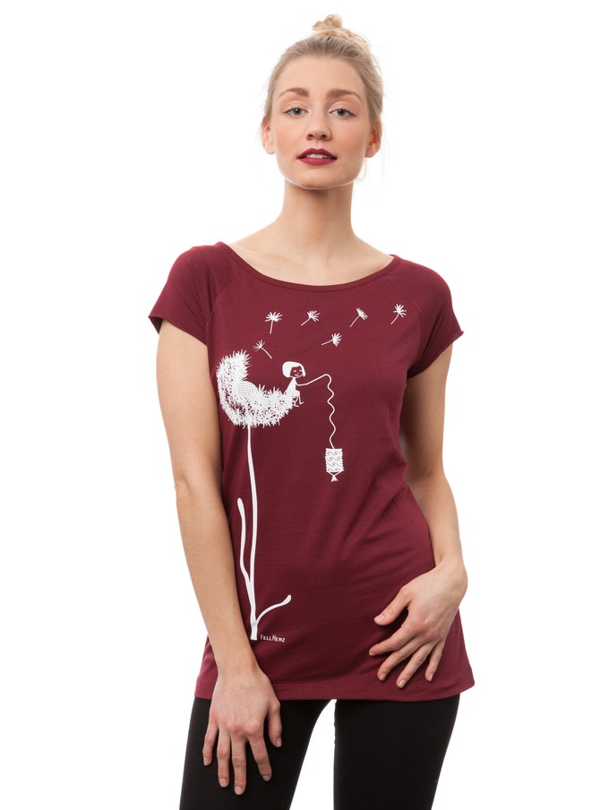 Pusteblume Cap Sleeve ruby from FellHerz T-Shirts - bio, fair & vegan