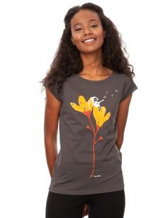Gitarrenmädchen Cap Sleeve dark grey via FellHerz T-Shirts - bio, fair & vegan