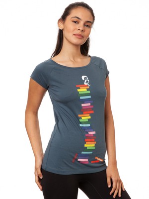 Books Girl Cap Sleeve thundercloud from FellHerz T-Shirts - bio, fair & vegan Books Girl Cap Sleeve thundercloud from FellHerz T-Shirts - bio, fair & vegan