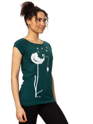 Pusteblume Cap Sleeve Deep Teal from FellHerz T-Shirts - bio, fair & vegan