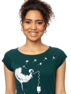 Pusteblume Cap Sleeve Deep Teal from FellHerz T-Shirts - bio, fair & vegan