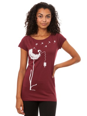 Pusteblume Cap Sleeve ruby from FellHerz T-Shirts - bio, fair & vegan