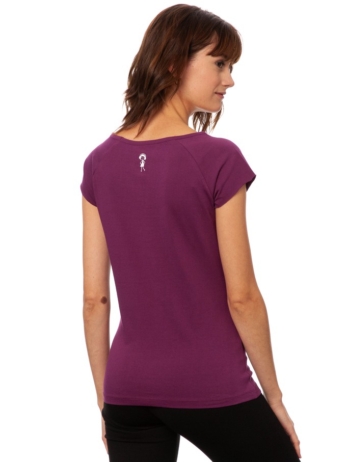 Schaukelmädchen Cap Sleeve berry from FellHerz T-Shirts - bio, fair & vegan