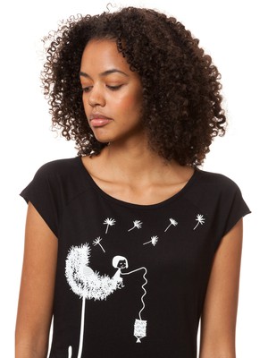 Pusteblume Cap Sleeve black from FellHerz T-Shirts - bio, fair & vegan