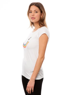 Rainbow girl Cap Sleeve white from FellHerz T-Shirts - bio, fair & vegan