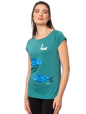 La Capitana Cap Sleeve jungel green from FellHerz T-Shirts - bio, fair & vegan