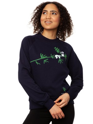 Faultier Raglan Sweater navy from FellHerz T-Shirts - bio, fair & vegan