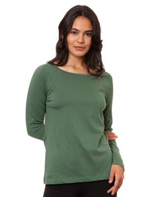 Raglan Longsleeve ivy green from FellHerz T-Shirts - bio, fair & vegan Raglan Longsleeve ivy green from FellHerz T-Shirts - bio, fair & vegan