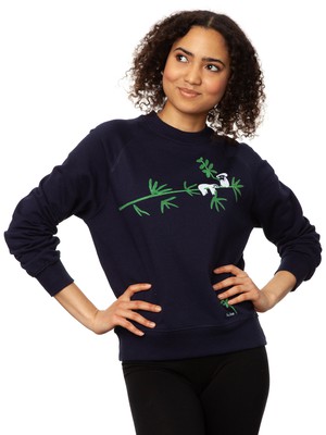 Faultier Raglan Sweater navy from FellHerz T-Shirts - bio, fair & vegan