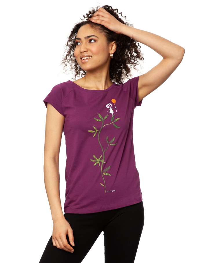 Astmädchen Cap Sleeve berry from FellHerz T-Shirts - bio, fair & vegan