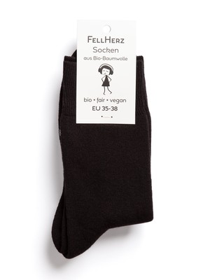 6er Pack warme Kuschel-Socken mit Bio-Baumwolle Mix Konfetti thundercloud und schwarz from FellHerz T-Shirts - bio, fair & vegan