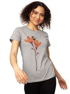 Gitarrenmädchen T-Shirt melange grey via FellHerz T-Shirts - bio, fair & vegan
