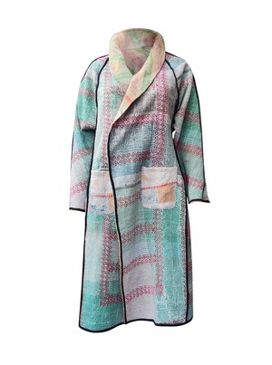 kantha vintage coat long surprise me from Fifth Origins