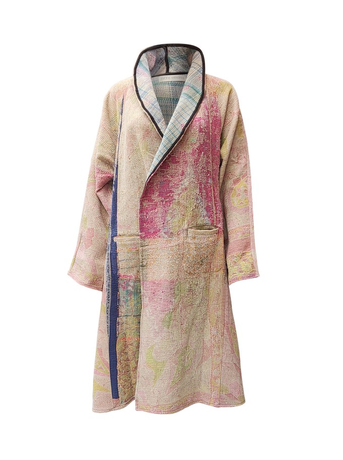 kantha vintage coat long surprise me from Fifth Origins