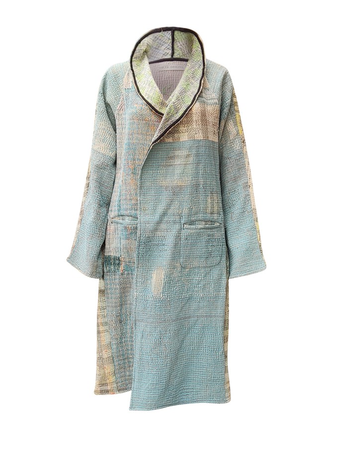 kantha vintage coat long surprise me from Fifth Origins