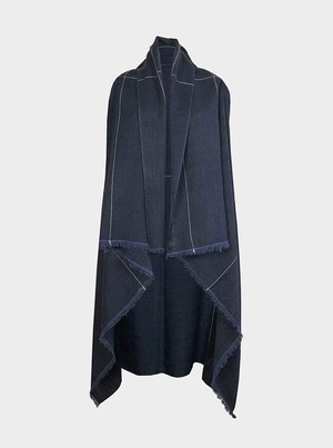 cape infinity lite wool sapphire from Fifth Origins