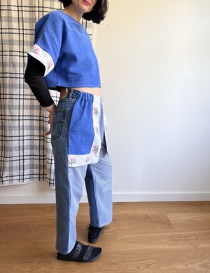 Reworked - Upcycled Boyfriend Vintage Denim pant M/L from Fitolojio Workshop