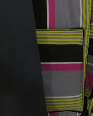 Our "SYNTH STRIPES"  Reversible Blanket Made COAT - M from Fitolojio Workshop