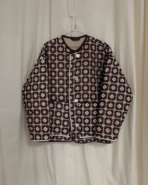 Our "WHITE DAISIES"  Reversible Blanket Made COAT - M from Fitolojio Workshop
