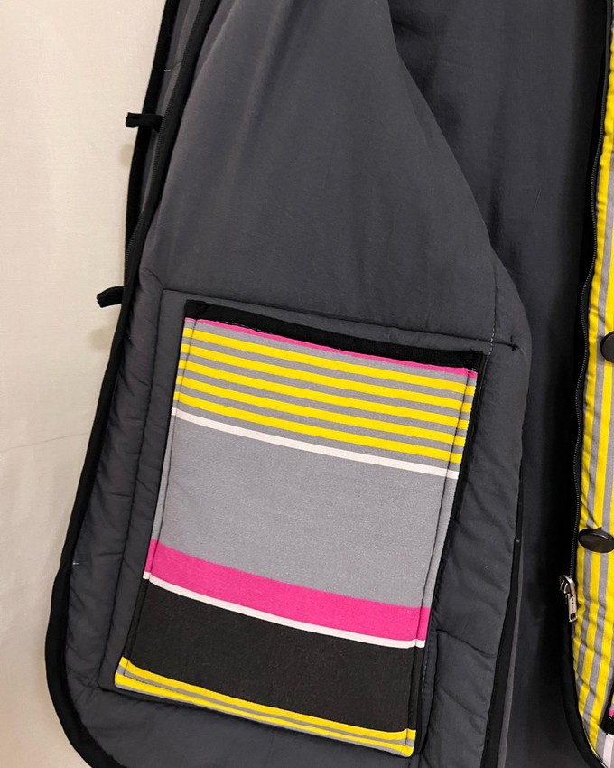 Our "SYNTH STRIPES"  Reversible Blanket Made COAT - M from Fitolojio Workshop