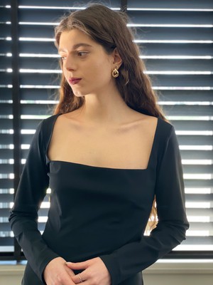 Fitted Square Neck LBD from For Love & Reason