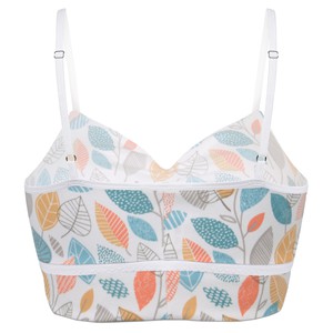 Bio Bustier Yoga Leaves (weiß) from Frija Omina