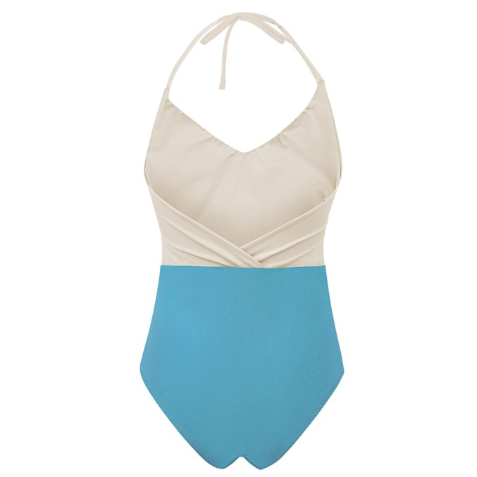 Recycling Badeanzug Swea creme + sailorblue from Frija Omina