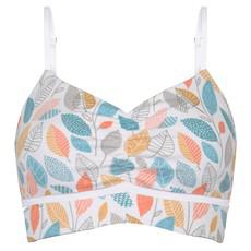 Bio Bustier Yoga Leaves (weiß) via Frija Omina