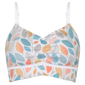 Bio Bustier Yoga Leaves (weiß) from Frija Omina