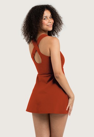 Recycling Badekleid / Tankini rost from Frija Omina