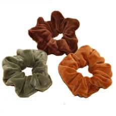 Scrunchies - Haargummis - 3er Set Brauntöne via Frija Omina