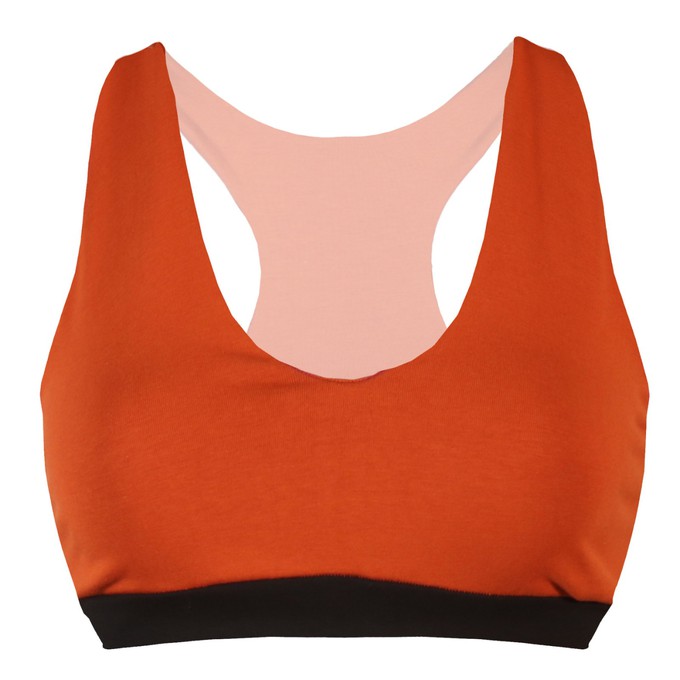 Bio-Baumwolle Bikini-Top Ijoris rost / schwarz from Frija Omina