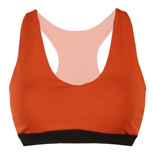 Bio-Baumwolle Bikini-Top Ijoris rost / schwarz from Frija Omina
